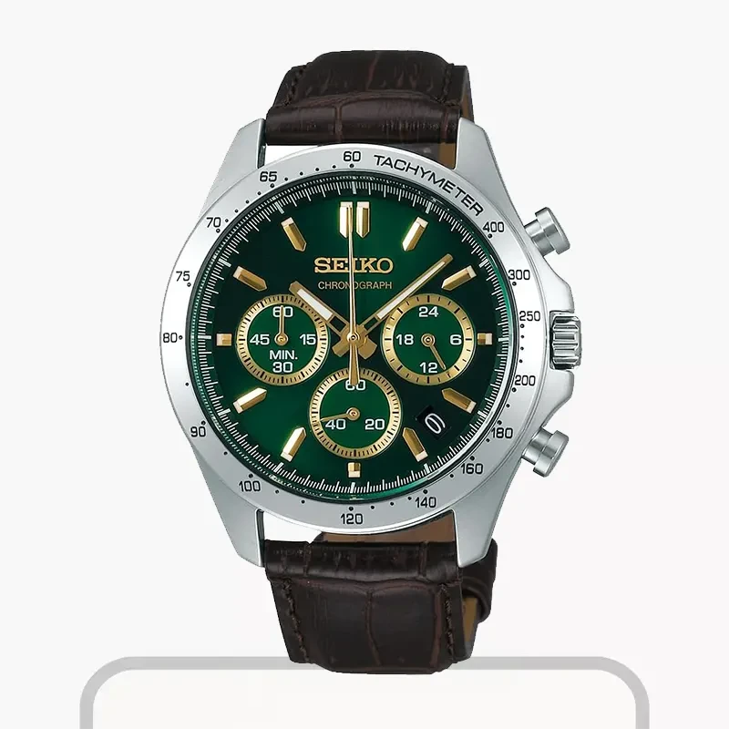 Seiko Spirit Chronograph Green Dial Men’s Watch- SBTR017